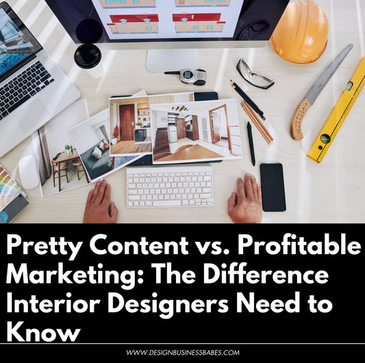 Pretty Content vs. Profitable Marketing: The Difference Interior Designers Need to Know